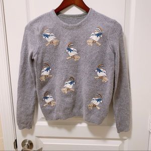 Blue bird sweater